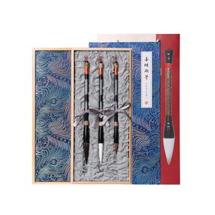 善琏湖笔 菩提妙笔 毛笔书法专用文房四宝套装礼盒兼毫狼毫专业送礼笔墨纸砚湖笔国画高档楷书高级高档