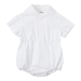 BENebene设计师联名款纯棉连身衣新生婴儿宝宝三角短袖连体包屁衣