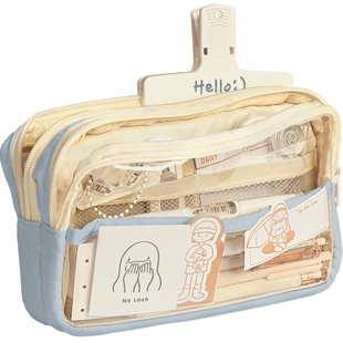 笔袋大容量透明简约ins风高颜值男孩2022年新款流行网红文具盒初中高中学生用女孩版文具袋女生铅笔盒小学生