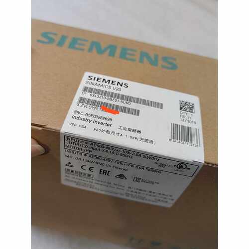 询价SINAMICS V20变频器，型号6SL3210-5