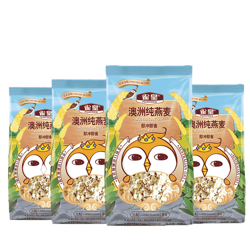雀皇免煮无脱脂营养燕麦片即食