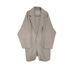 代购Aritzia系列女商务休闲意大利进口梅兰奴羊毛廓形大衣外套