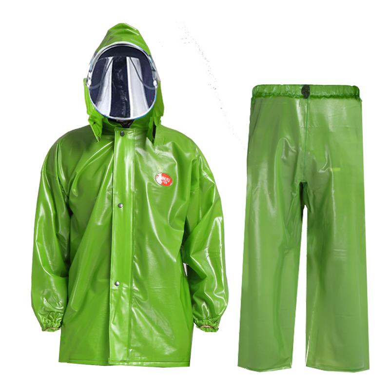 千里雨衣透明雨衣成人防水户外时尚分体骑行雨衣雨裤套装男女款