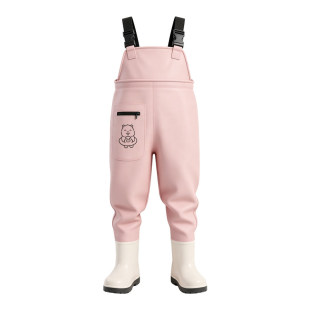 儿童玩沙服赶海连体裤防水玩水雨靴幼儿园装备涉水服下水裤男女童