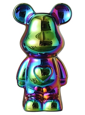 暴力熊轻奢陶瓷摆件桌面客厅玄关