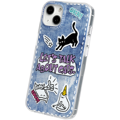 苹果iPhone15全包软壳可爱猫猫