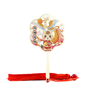 马年文创金属团扇书签古典中国风礼盒套装初中生高颜值精美新年礼物创意纪念品企业年会小礼品送学生新年礼物