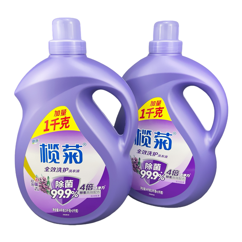 榄菊浪漫4kg家庭装洗衣液