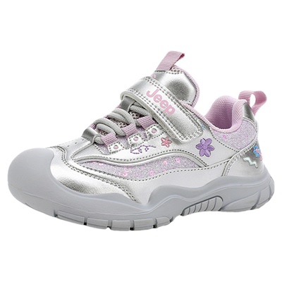 jeep女童鞋子秋冬2025新款加绒棉鞋网红爆款儿童运动鞋女孩老爹鞋