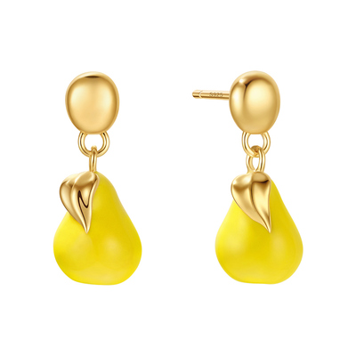 Onchic慕斯甜梨耳钉女精致百搭