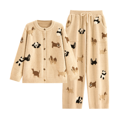 【商场同款】悦内女士半边绒睡衣