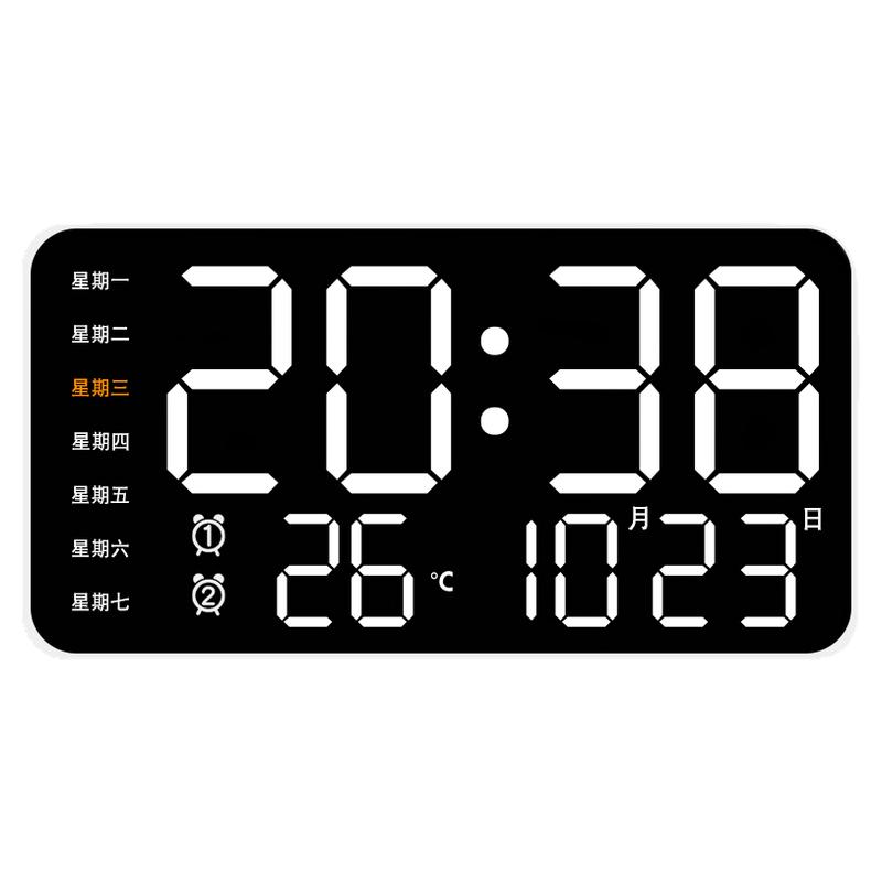 LED電子時鐘客廳電視柜擺臺式鐘表數(shù)字掛墻大屏幕2025新款鬧鐘