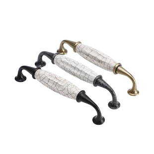 铭洁柜门陶瓷拉手欧式简约橱柜衣柜门把手美式抽屉家具五金小拉手