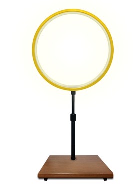 观音佛像供座台菩萨佛光普照摆件背后亮背光背景发光调节高度灯圈