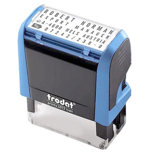 卓达Trodat4912typo字母数字组合印章可调双排日期活字自配回墨印