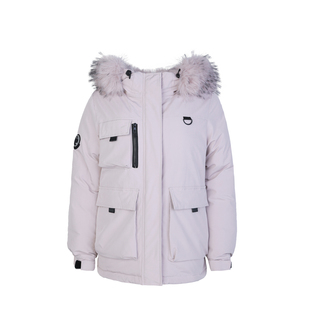 今年流行冰晶紫工装派克棉服女士2025年新款韩版宽松棉袄棉衣外套