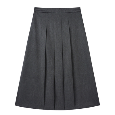 图曼朵灰色百褶裙女2026新款长裙