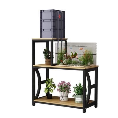 摆件架加厚加强牢固宠物独立式桌鱼架定制铁艺鱼缸花架一体入户架