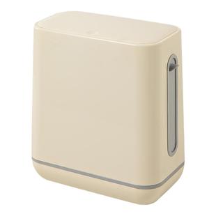 轻奢质感夹缝客厅卧室奶油风新款垃圾桶厕所纸篓带盖防异味收纳桶