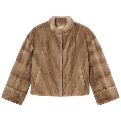 诗篇专选经典立领水貂外套整貂