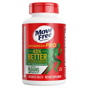 Move Free益节氨糖软骨素加MSM舒缓护关节金装绿瓶120粒美国原装