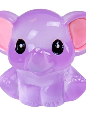 创意夜光蹲坐小象装饰造景摆件