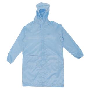 防静电连帽大褂无尘服长款食品厂男女通用防尘工作衣白蓝静电衣