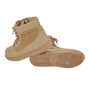 儿童马丁靴皮靴中小学生舞台英伦风单靴夏令营野外活动用短靴黑色