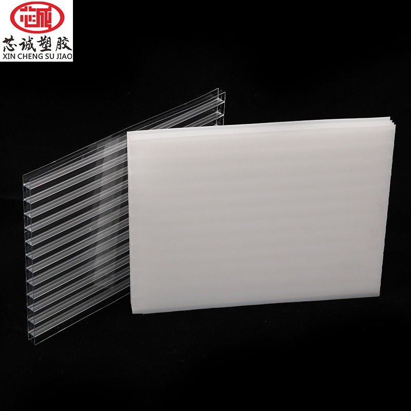 供应10mm透明PC蜂窝阳光板板双层三层四层中空阳光板批发