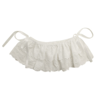 韩系氛围感白色蕾丝屁帘女