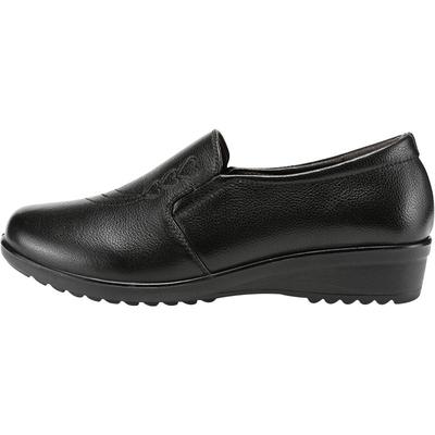 红蜻蜓真皮软底舒适中老年妈妈鞋