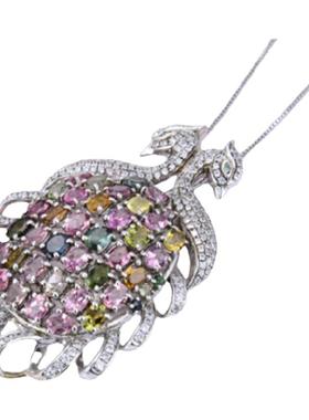 碧玺吊坠 s925银饰