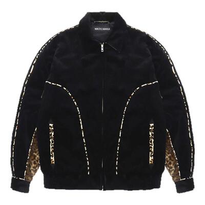 WACKOMARIA豹纹拼色夹克外套