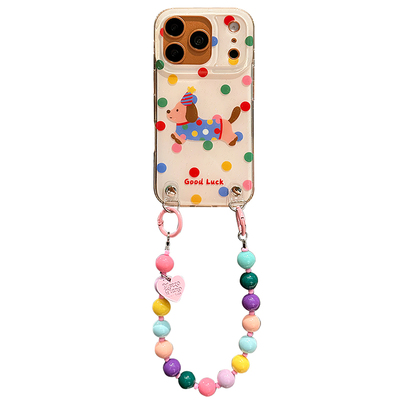 lizardhill 可爱腊肠狗适用苹果17promax手机壳新款iphone16pro男女15pro斜挎可背带挂绳14pro全包防摔13小众