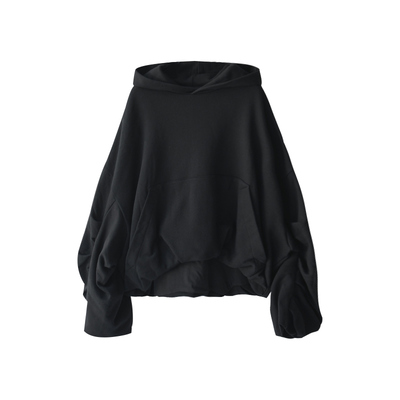 甩袖双层宽松连帽卫衣韩版慵懒风