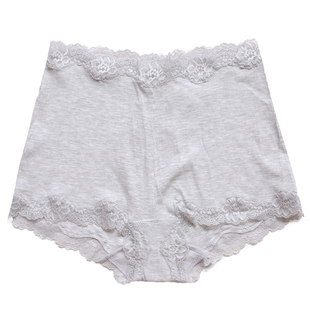 爱比娜螺纹莫代尔无痕高腰四角内裤不卷边不变形亲肤全棉裆C454