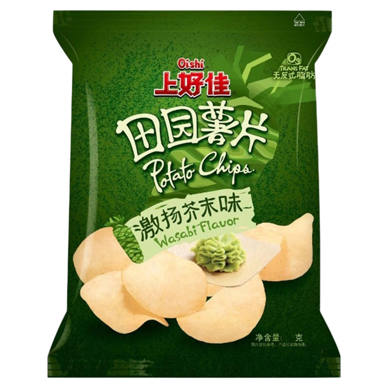 上好佳田园薯片激扬芥末味80g