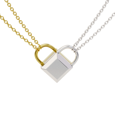 juunngle洲谷爱心锁项链