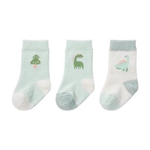 贝肽斯儿童袜子女冬加厚男女宝宝双面绒中筒袜不勒腿婴儿袜子加绒