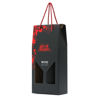 红酒包装礼盒红酒袋手提双支装干红葡萄酒手提袋定制红酒礼品盒