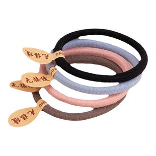 橡皮筋女扎头绳2025新款高端黑色粗发圈高弹力耐用皮套头饰头发绳