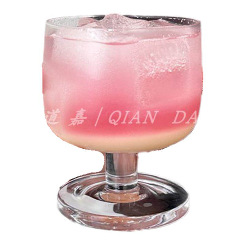钱道嘉高颜值古典矮脚杯家用水杯