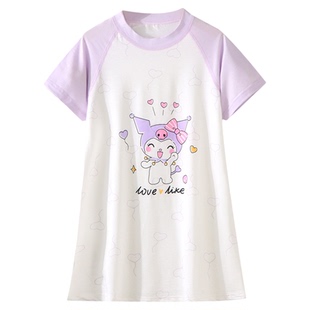 夏季女童睡裙莫代尔薄款中大童公主风女孩裙子儿童家居服宝宝睡衣