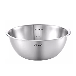 【巧思】喜时304不锈钢料理盆家用汤盆色拉碗圆形打蛋和面盆