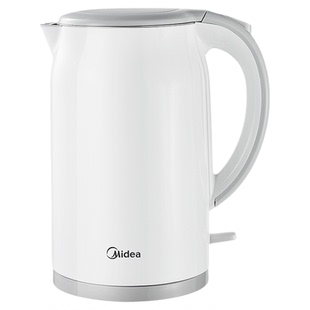 美的电热水壶家用2026年新款大容量1.7L双层防烫304不锈钢烧水壶