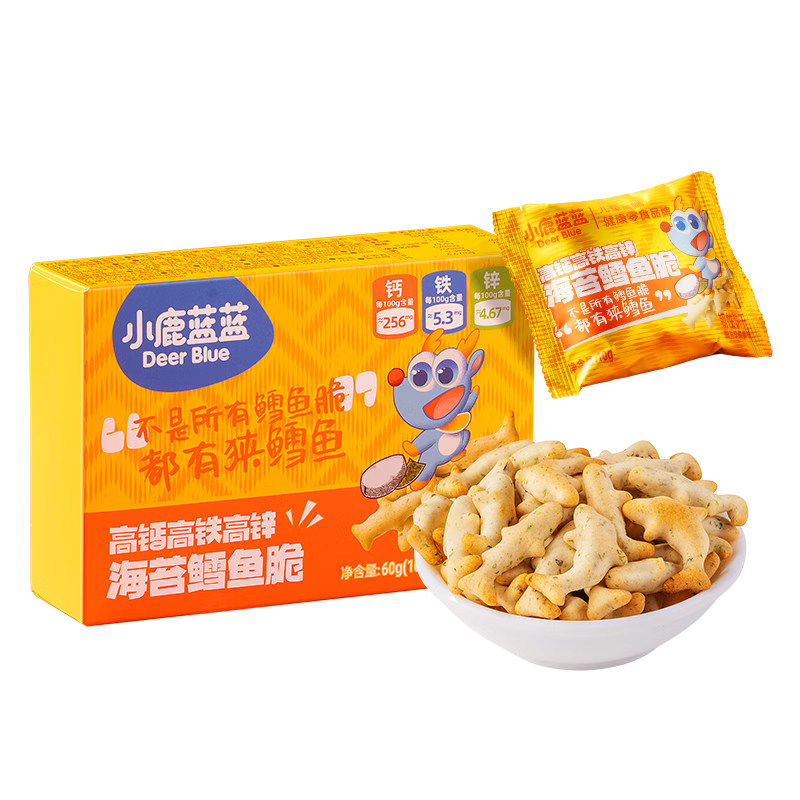 小鹿蓝蓝高钙高铁高锌海苔鳕鱼脆