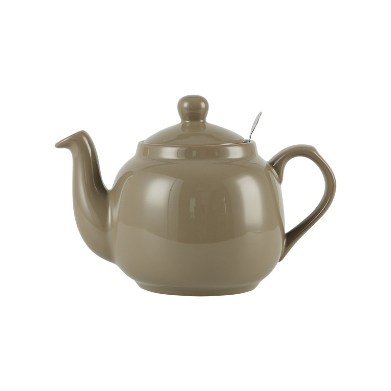 London Pottery 田园英式1.2L奶咖色滤网茶壶大容量餐厅泡茶壶