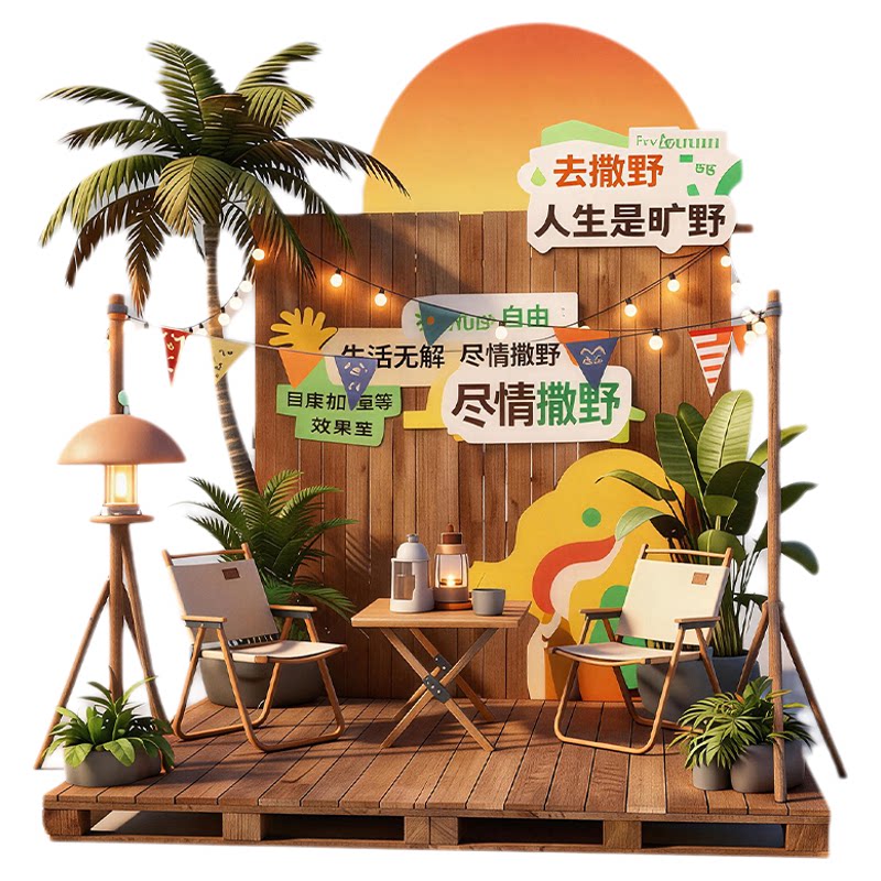 户外露营仿真绿植造景落地摆件