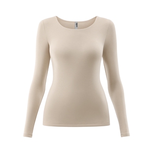 蕉内热皮302++女士带杯保暖上衣发热秋冬保暖打底内搭带胸垫内衣