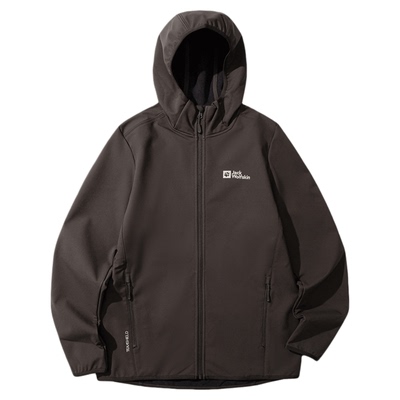 狼爪情侣户外连帽中厚款软壳夹克